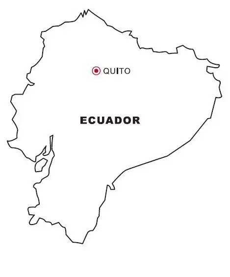 mapa del ecuador para colorear