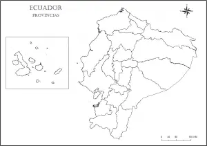 mapa politico del ecuador para colorear