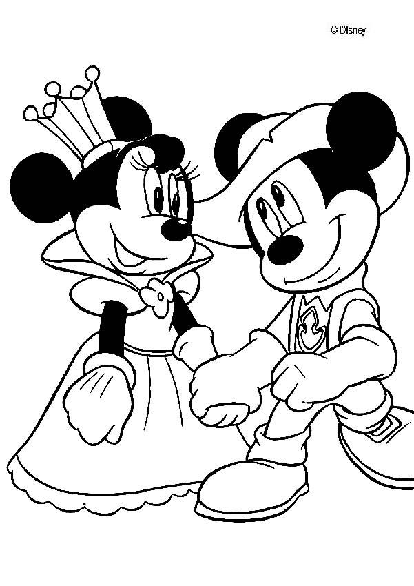 mickey mouse y minnie para colorear