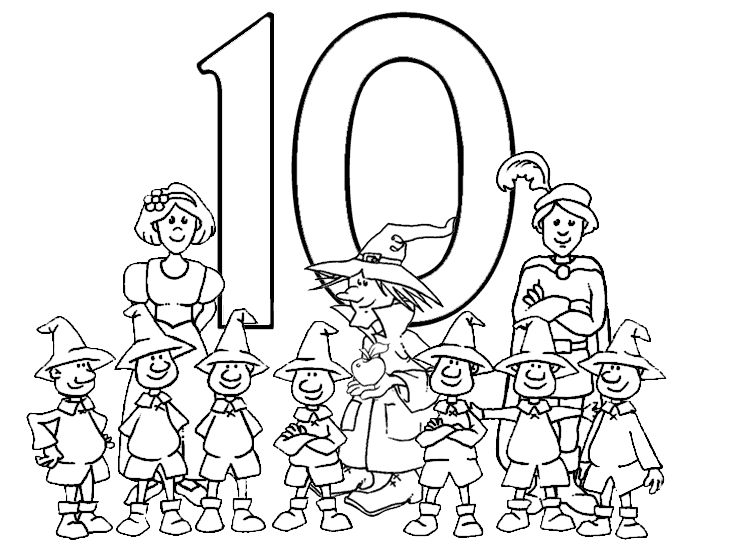 numero 10 para colorear