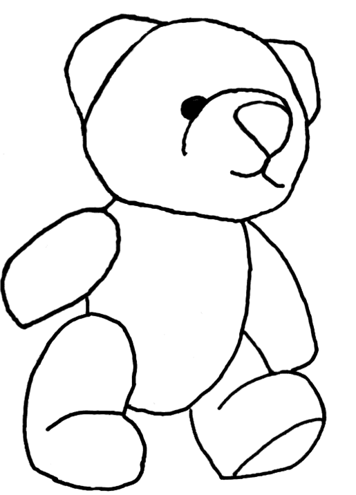 oso de peluche para colorear