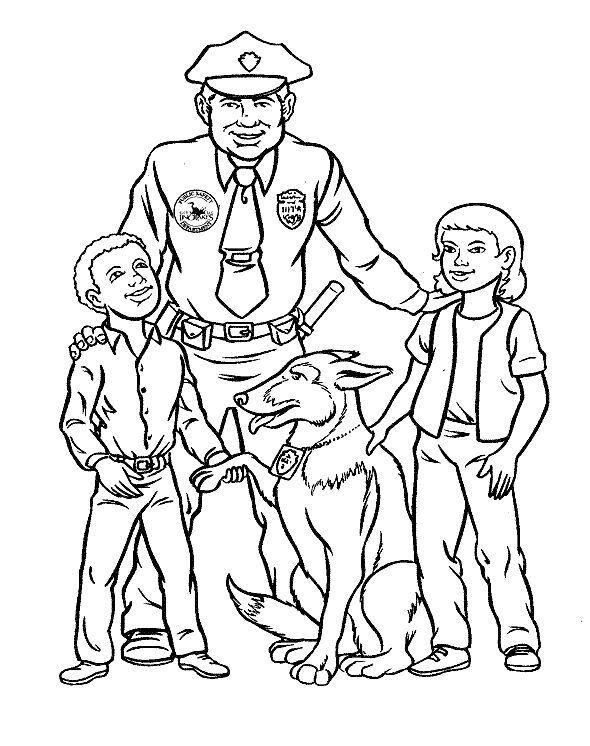 policia para dibujar