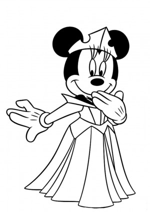 princesa minnie para colorear