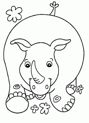 rinoceronte para dibujar