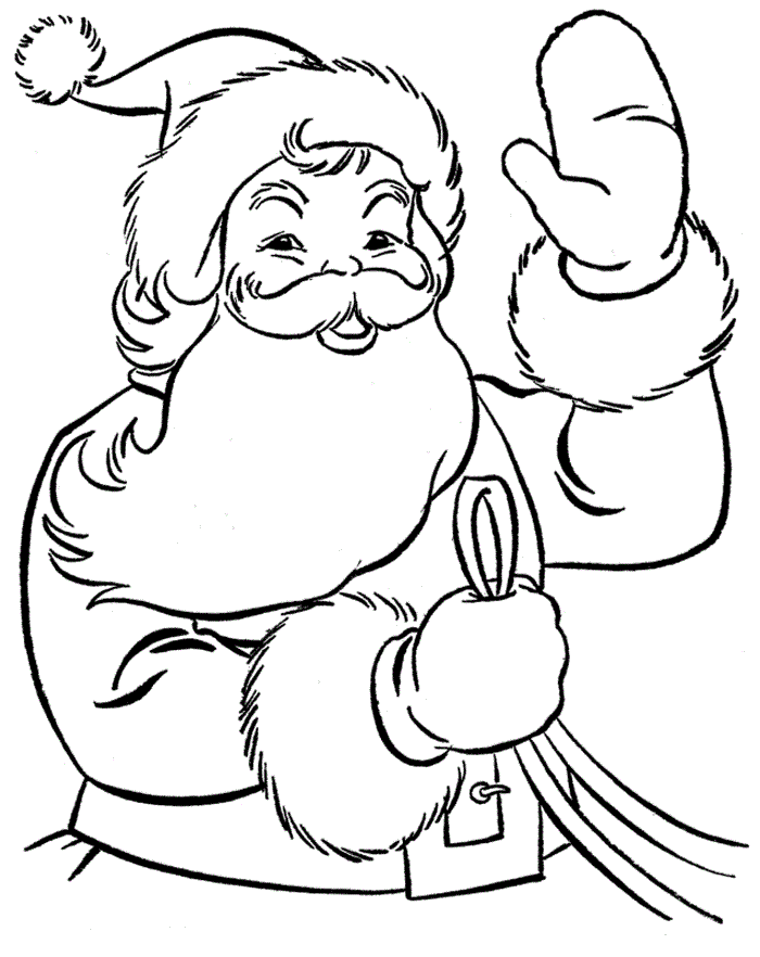 santa claus para colorear e imprimir