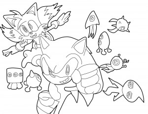 sonic dibujos para colorear