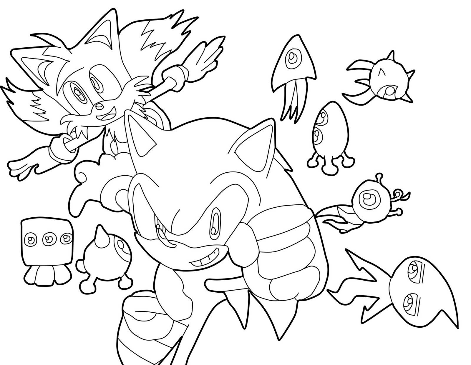 sonic dibujos para colorear