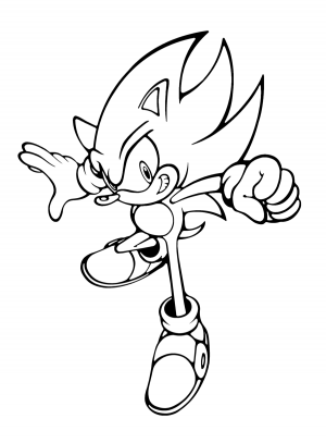 sonic para colorear