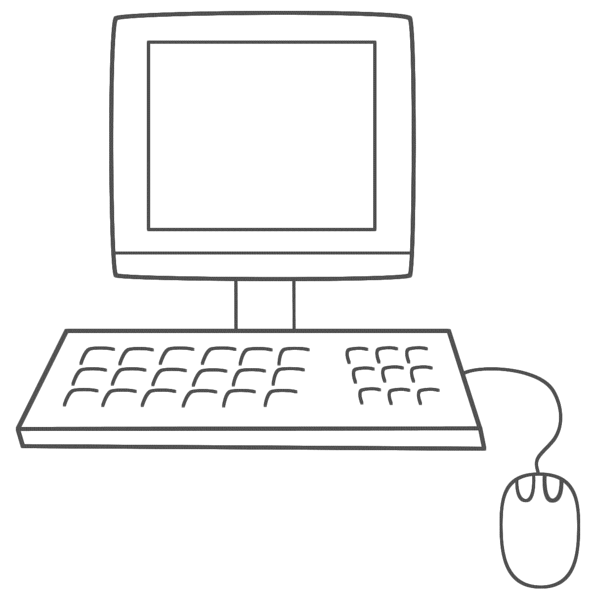 teclado de computadora para colorear