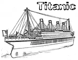 titanic para colorear