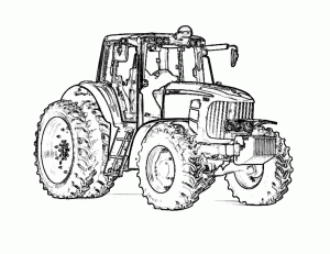tractor para colorear
