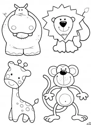 dibujos infantiles para colorear animales