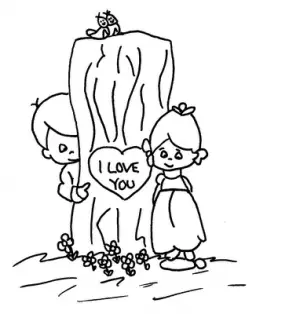 dibujos para colorear amor y amistad