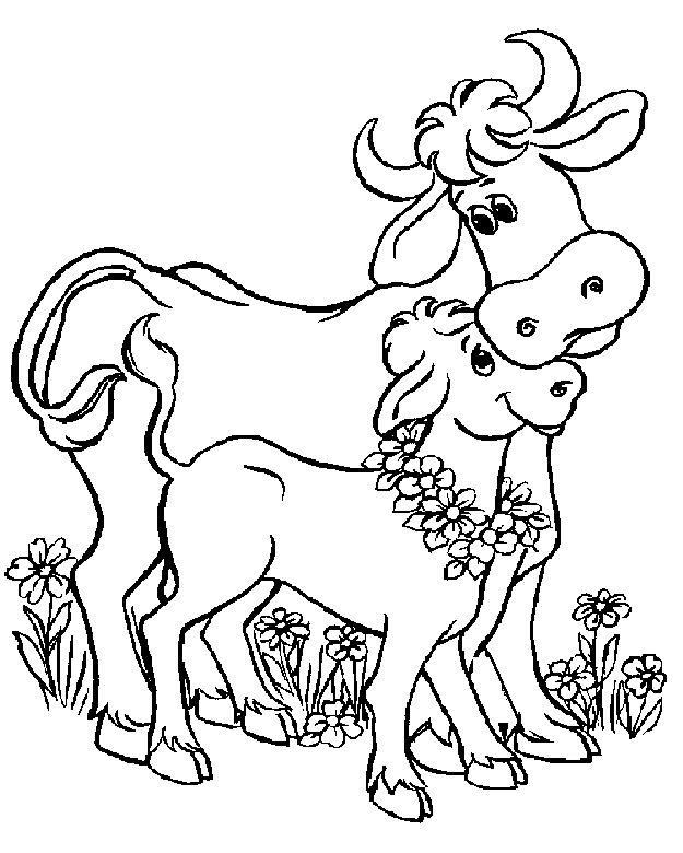 imagen de una vaca para colorear