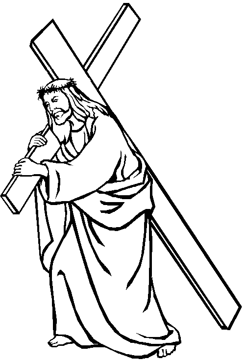 la cruz de jesus para colorear