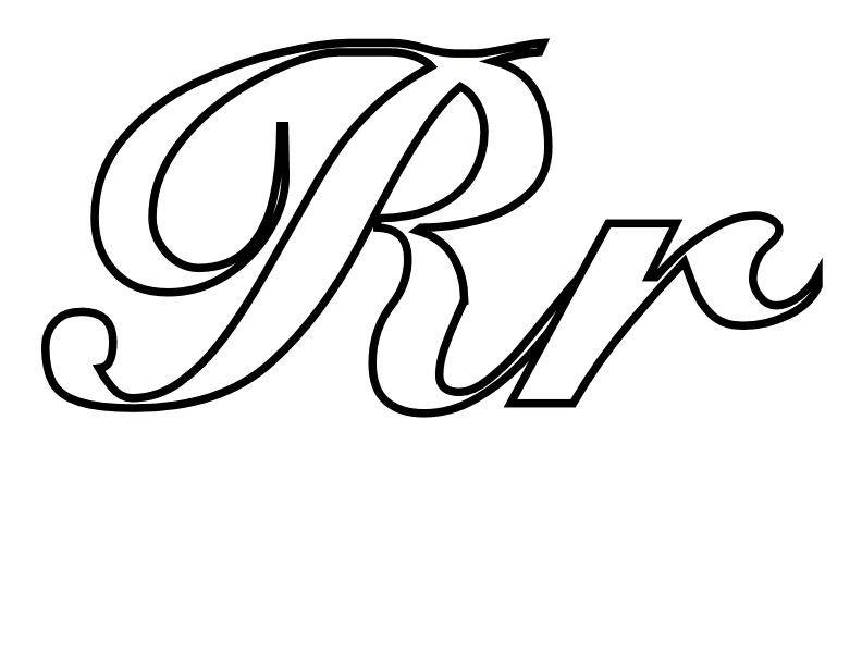 letra r para colorear