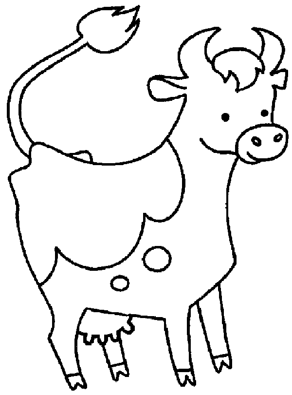 una vaca para colorear