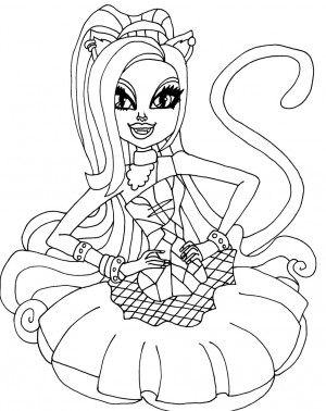 dibujo catty noir monster high para colorear