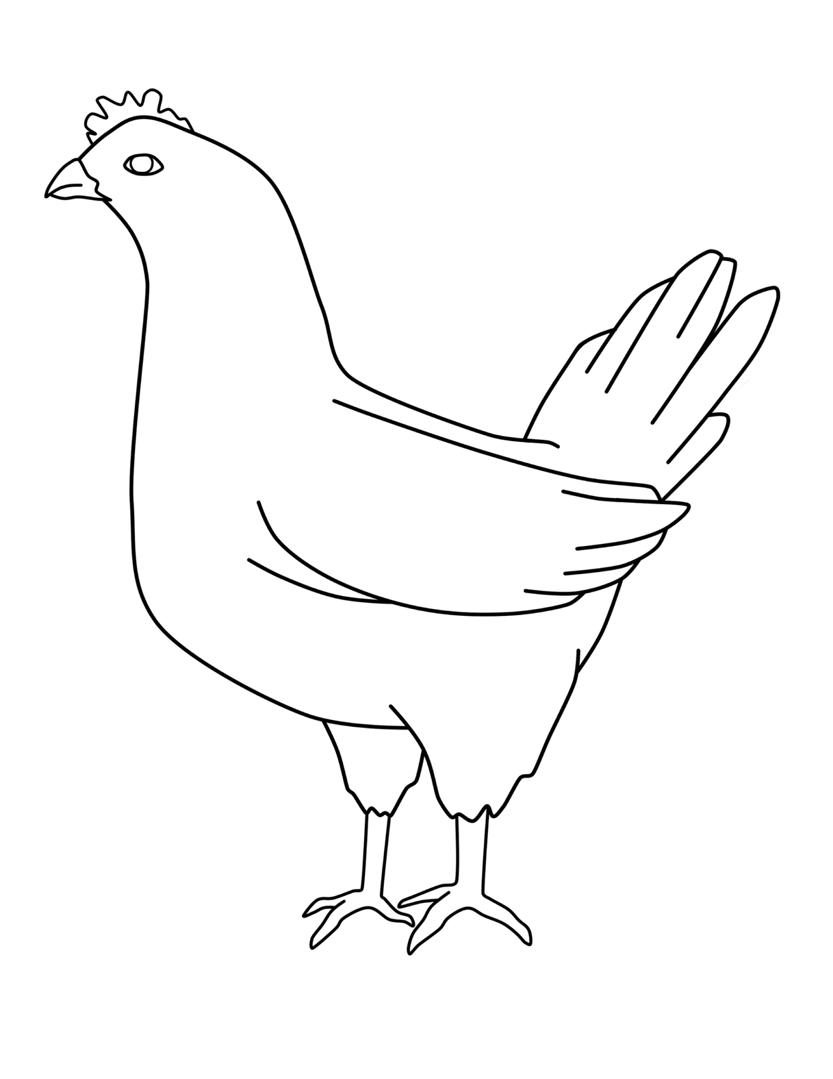 dibujos de la gallina para pintar