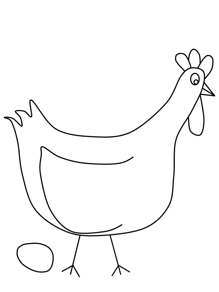 gallinas en dibujos para colorear