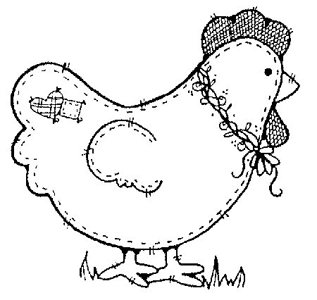 imagen de una gallina para colorear