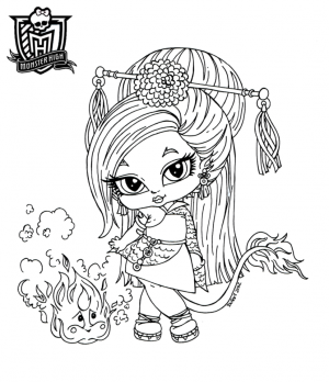 jinafire long baby monster high para colorear