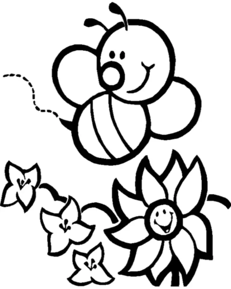 dibujo de abeja para colorear