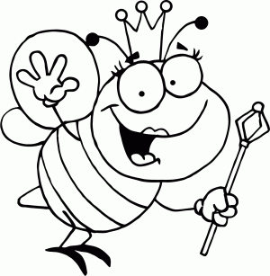 dibujo de una abeja para colorear