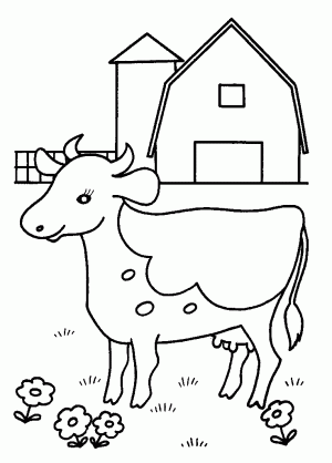 dibujo para colorear de una vaca