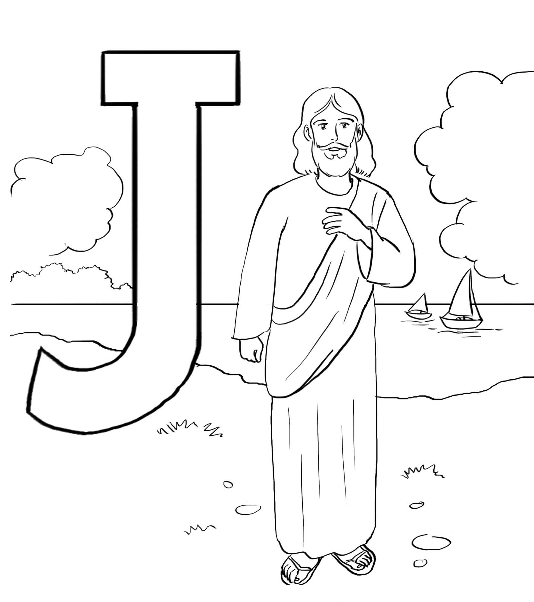 dibujos de jesus para colorear e imprimir