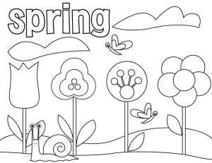 dibujos primavera para colorear