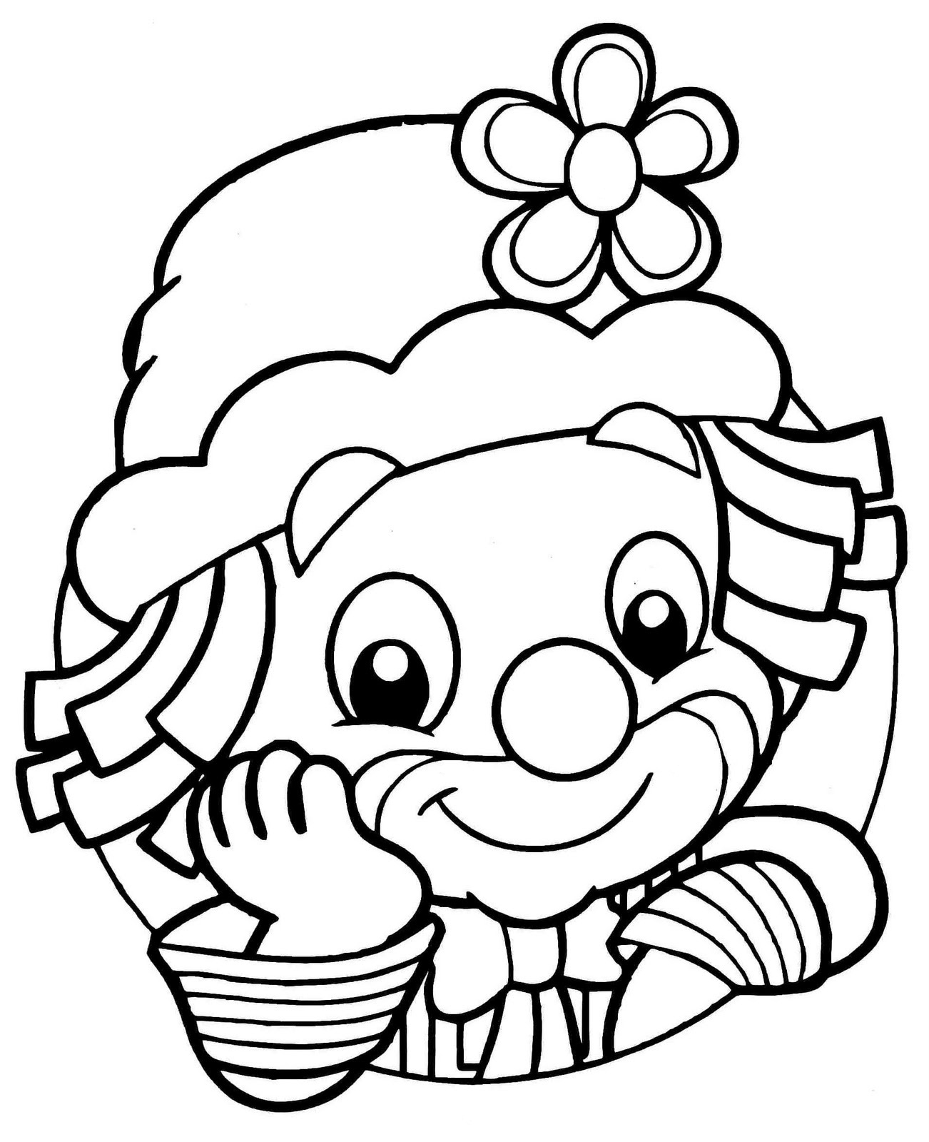 Payaso para colorear, pintar e imprimir Payaso para colorear, pintar e imprimir
