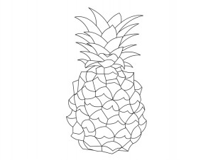 dibujo de piña para colorear