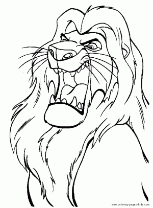 dibujo spara colorear el rey leon