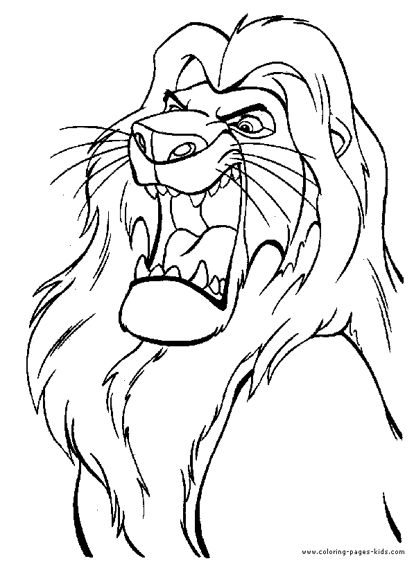 dibujo spara colorear el rey leon