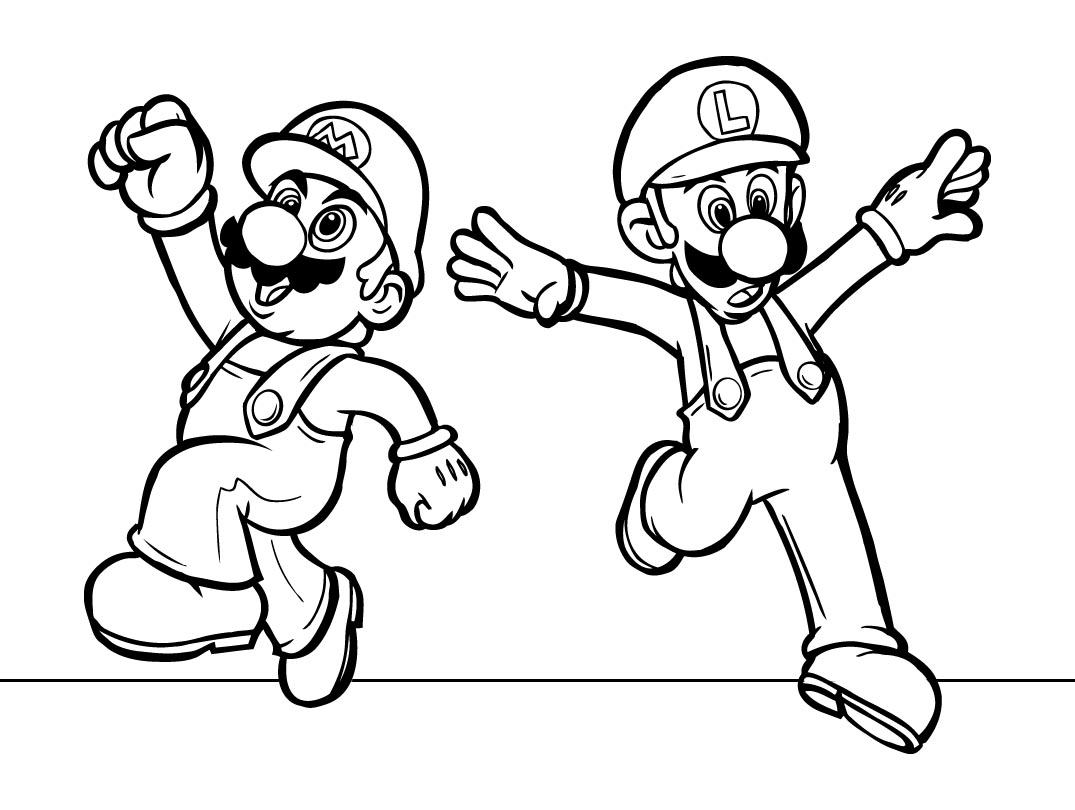 dibujos de mario para colorear