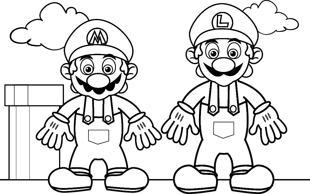 dibujos para colorear de mario