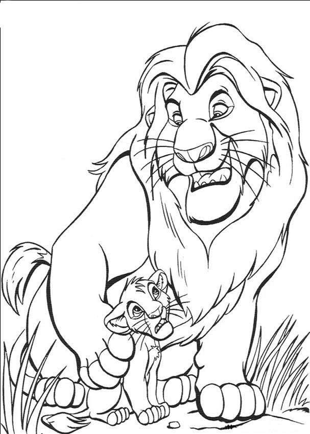 dibujos para colorear rey leon