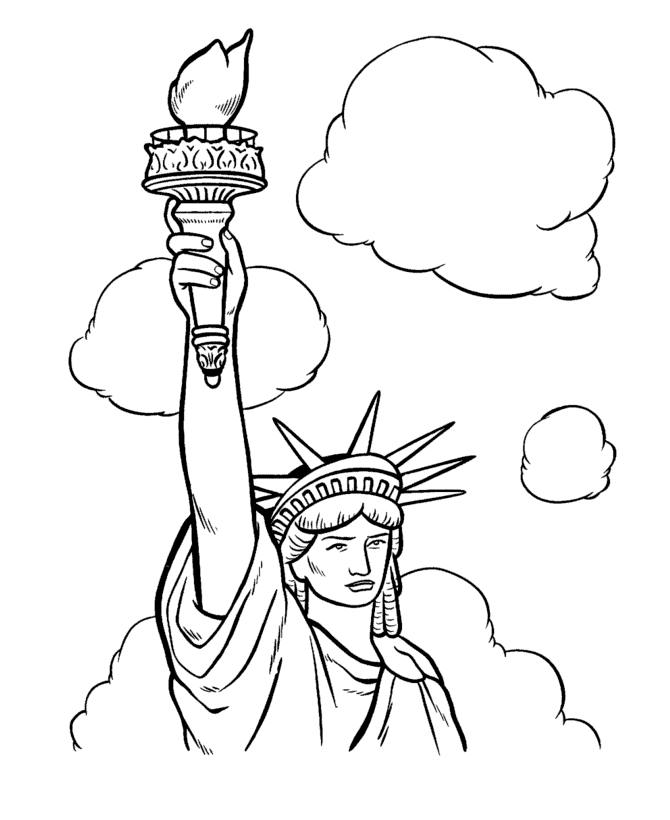 estatua de la libertad para colorear