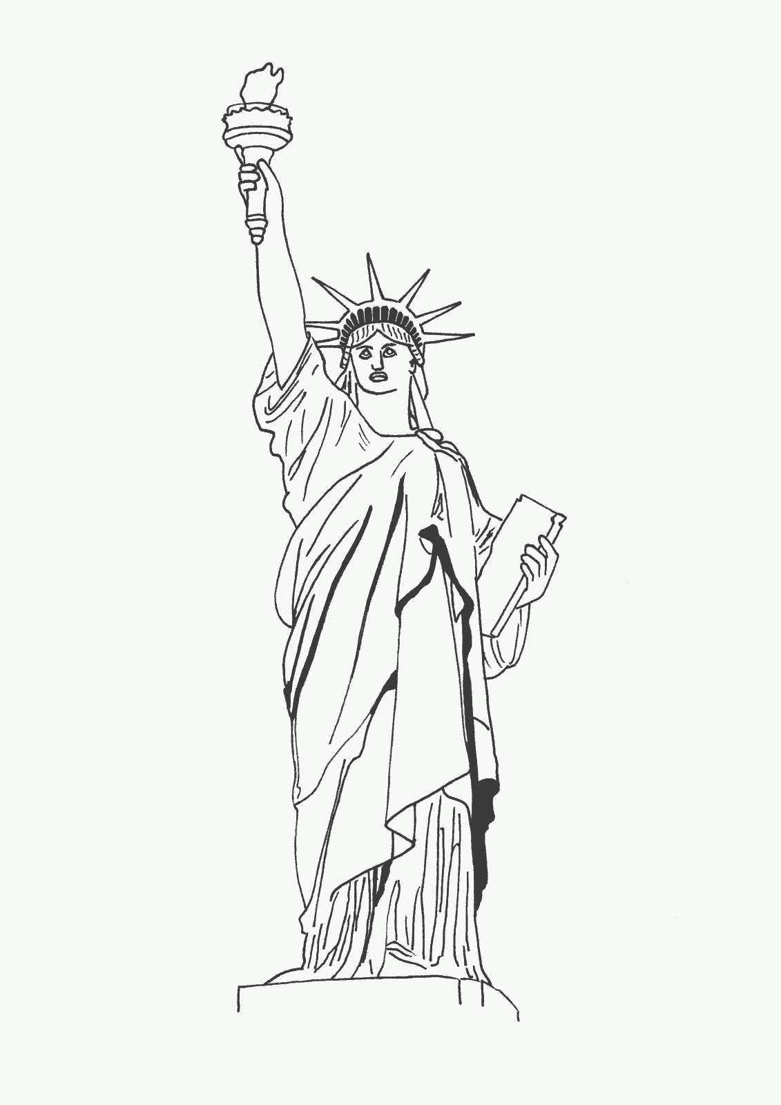 estatua de la libertad para dibujar