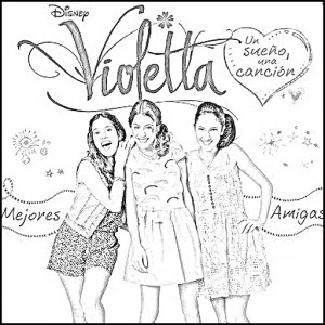 violetta para colorear disney