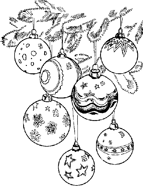 bolas de navidad para colorear