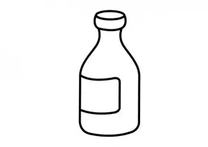 botella de leche para colorear