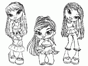 colorear a las bratz