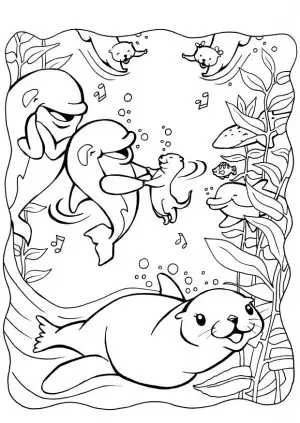 dibujo de foca para colorear