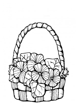 dibujo para colorear flores primavera