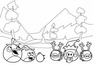 dibujos de angry birds para colorear