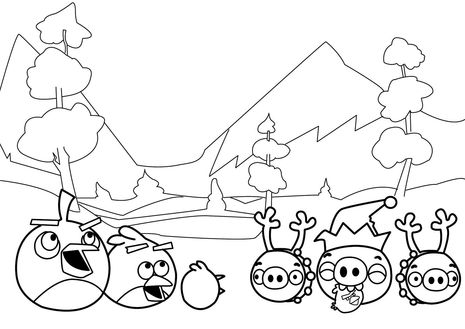 dibujos de angry birds para colorear