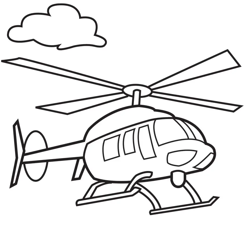 dibujos de helicopteros para colorear