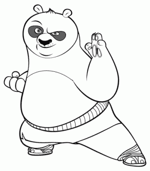 dibujos de kung fu panda para colorear